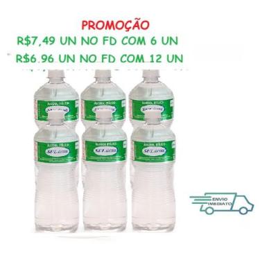 Imagem de Fardo 6 un Alcool Etílico 1L 46% Desinfectante antisséptico - AUDAX, 1