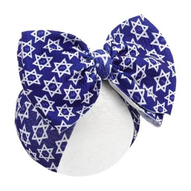 Imagem de YanJie Arco de cabeça Hanukka de 17 cm para bebês meninas, estrela de Davi, para presentes judaicos