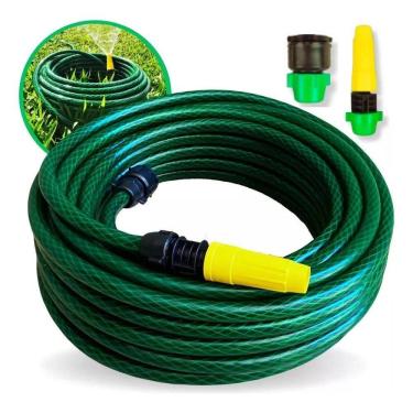 Imagem de 2X Mangueira Jardim 10 Metros Trançada Reforçada Completa Co