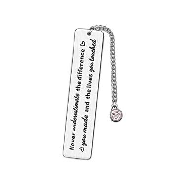 Imagem de Marcadores de livro de aposentadoria para colegas de trabalho, empregados, enfermeiras, professores, graduação, presente inspirador para mulheres e homens, nunca subestime a diferença que você fez