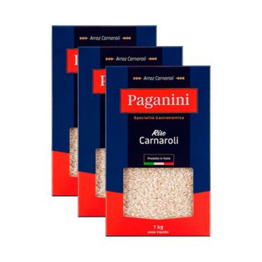 Imagem de Kit 3X: Arroz Italiano Carnaroli Paganini 1kg
