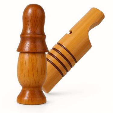 Imagem de Apito Inhambu Açu 05 + Apito Aracuã 31 Pios em madeira profissionais