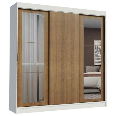 Imagem de Guarda Roupa Casal 3 Portas Correr Espelhos 3 Gavetas Madesa
