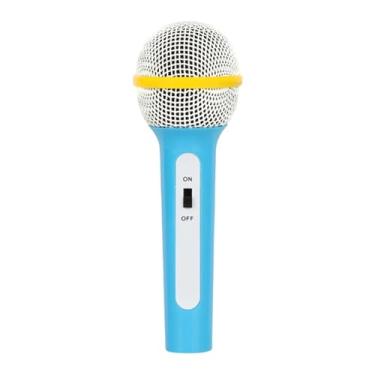 Imagem de Dynwave Microfone de brinquedo de faz de conta, atividade de gravação para festa infantil, lembrancinha de canto, microfones de palco, brinquedo para festa de, Azul