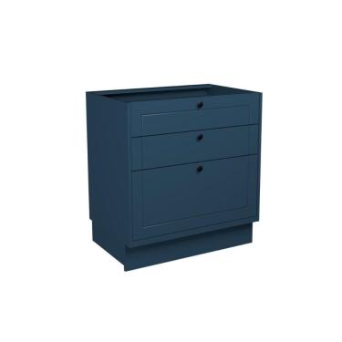 Imagem de Balcão De Cozinha évora Ph 3120 C- 3 Gavetas S- Tampo 80cm Azul - Herval