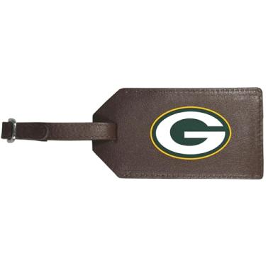Imagem de Siskiyou Green Bay Packers Alça de couro para bagagem, tamanho único, cores do time