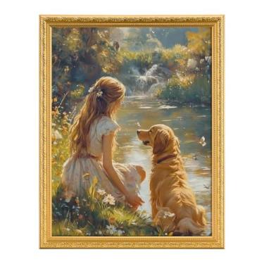 Imagem de TWING Moldura de 28 x 35 cm, tela de 20 x 25 cm com tapete ou 28 x 35 sem tapete, molduras ornamentadas vintage 28 x 35 cm para montagem na parede, dourado, 1 pacote