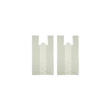 Imagem de Sacola Plástica Branca Reciclada Reforçada 40x50 5 Kg - Higipack