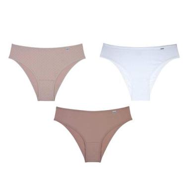 Imagem de Kit 3 Calcinhas Microfibra DelRio 51509, Multicor, G