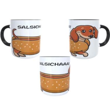 Imagem de Caneca Divertida Dog Salsicha Oficial Geek Vip, Preto