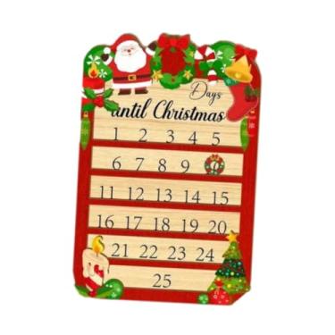 Imagem de Vaveren Calendário do Advento com Placa Decorativa, Números e Datas, Enfeite de Mesa para Decoração de Casa, Decoração de Fazenda ou Lareira de Hotel