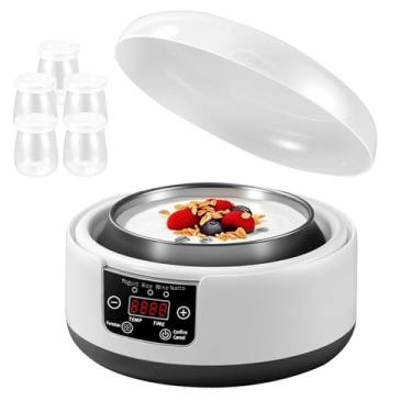 Imagem de Máquina de iogurte 36 horas, máquina automática de iogurte digital, 1,2L, visor LCD com temperatura constante, máquina de iogurte probiótico com controle de temperatura