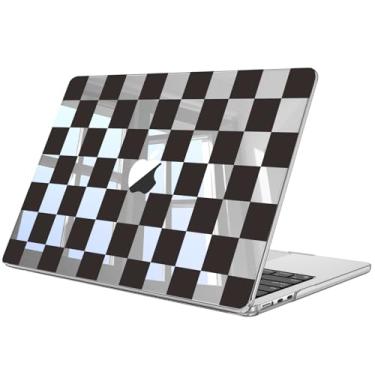 Imagem de Fintie Capa para MacBook Air 13,6 polegadas A3240 A3113 A2681 (versão 2022 2023 2024 2025) - Capa protetora de encaixe rígido para MacBook Air 13 polegadas M2 M3 M4 Chip (xadrez)
