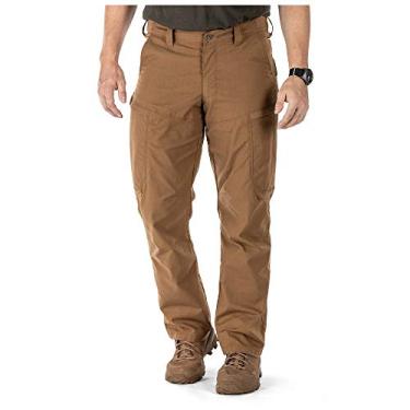Imagem de 5.11 Calça masculina tática Apex, ajuste regular, reforçada, 10 bolsos, estilo 74434ABR, Marrom Batalha, 32
