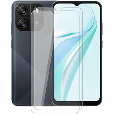 Imagem de KONXISA Pacote com 2 protetores de tela para Blackview WAVE 6C, protetor de tela de celular de vidro temperado, 9 durezas HD transparente antiarranhões e sem bolhas