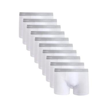 Imagem de Kit/10 Cueca Boxer Hering 77QN Masculina Algodão T. P/XXG, XXG, N0a, B