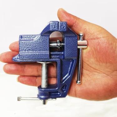 Imagem de MYTEC Grampo De Mesa Mini, 2,0" Azul, Torno Bancada Pequeno, Fabricação Aço Fundido Atualizado, Joalheiros, Grampos Para Hobby, Ferramenta Reparo Artesanato, Trabalho Portátil