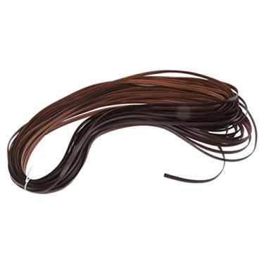 Imagem de Domary Kit de Reparo de Vime para Móveis de Plástico Premium Cestas de Flores DIY Material de Vime Sintético de Alta Resistência para Cadeiras, Sofás, Mesas, Suprimentos para (Marrom Descolorido)