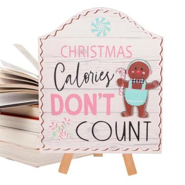 Imagem de Shakven Placa de decoração de Natal de pão de gengibre, placas de de pão de gengibre,Placa de boas-vindas para mesa de gengibre de | Sinal de boas-vindas para festa de Natal, sinal de loja de