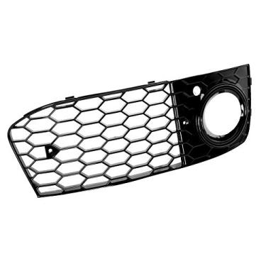 Imagem de Matybobe Capa de farol de neblina estilo B8 RS Grade de malha galvanizada preta para base sedã 2009-2011 4 portas (preto (GZ.D072L/R))