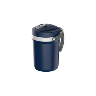 Imagem de Garrafa Térmica de Aço Inox, 2,5 Litros, Azul, com Tampa Dupla e Alça, Conservação 24h, para Camping, Trabalho e Lazer