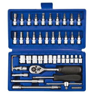 Imagem de Jogo Kit De Ferramentas Soquete Catraca Completa Com Maleta - Relet