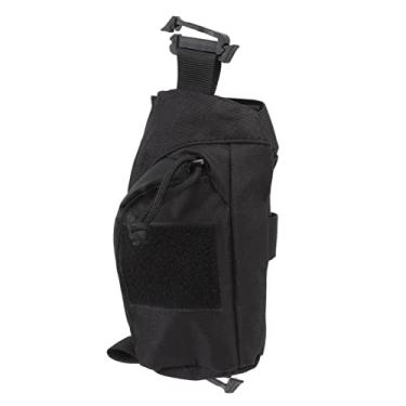 Imagem de RiToEasysports Bolsa de Alça de Mochila, Bolsa de Fixação de Ombro Com Clipe para Telefone e Itens Essenciais, Bolso de Nylon à Prova d'água de 17x9cm para Caminhadas, Acampamento, Esportes (Preto)