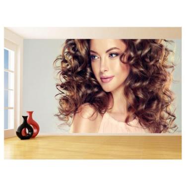 Imagem de Papel De Parede 3D Salão De Beleza Corte Cabelo 3,5M Slb12 - Você Deco