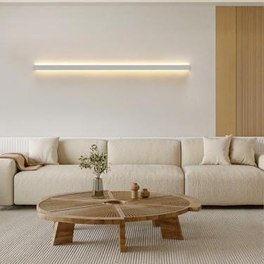 Imagem de Lâmpadas de Parede LED Interior Moderno Minimalista Design Longo Alumínio Arandela Corredor Lâmpada para cima e para Baixo Iluminação de Parede Quarto Sala de Estar Escadaria Restaurante (Luz Natural