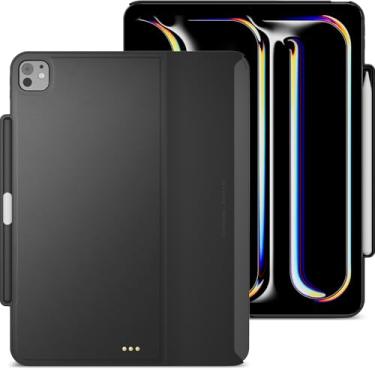 Imagem de MAGEASY CoverBuddy para iPad Pro M4 de 13 polegadas (2024) - Capa para iPad Pro compatível com teclado mágico para iPad Pro (M4), espessura aprimorada e dissipação de calor - Nova preta (couro 5.05)