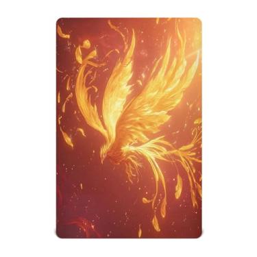 Imagem de STAYTOP Lençóis de berço Fire Phoenix para meninos e meninas, lençol com elástico para berço padrão e colchão infantil, lençol de microfibra supermacia 132 × 71 cm