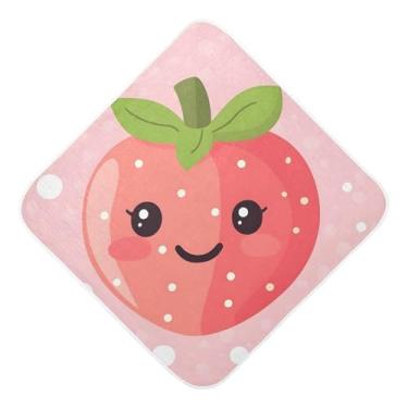 Imagem de STAYTOP Toalhas de bebê fofas com capuz de musselina de morango, toalha de banho super macia, toalhas de banho absorventes para banho recém-nascido unissex 89 x 89 cm