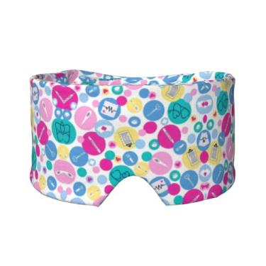 Imagem de Linda máscara para dormir com estampa de enfermeira para olhos e orelhas, respirável, ajustável, blecaute, venda, confortável