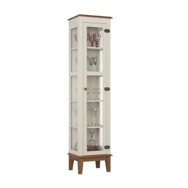 Imagem de Cristaleira 1 Porta de vidro - Apaixone&Decore, Off White