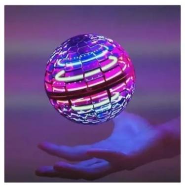 Imagem de Brinquedos de bola voadora, mini drone controlado à mão, giratório voador com luzes LED giratórias de 360° para crianças e adultos, brinquedos voadores presentes para meninos e meninas de 6 anos