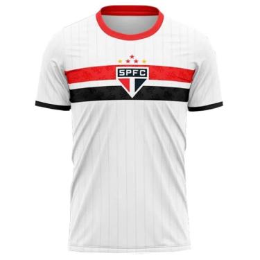Imagem de Camisa São Paulo Licenciada Braziline Stencil - Branca-Masculino