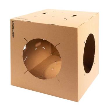 Imagem de IRRESTRICO Cubo modular para gatos internos, condomínio empilhável para gatos, caixa dobrável para animais de estimação, sistema de castelo montável (35 x 35 x 35 cm)