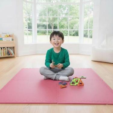 Imagem de Kit 4 Placas Tatame Tapete EVA 50x50cm 10mm 1m² Linha Econômica Piso A