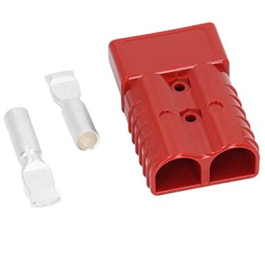 Imagem de POCREATION Conector de Plug 350A 600V, Conector Rápido de Bateria de Alta Corrente SH350 Com Alça e Tampa de Borracha à Prova de Poeira, para de Bateria Dupla de Painel Solar, Geladeira (Vermelho)