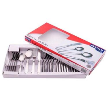Imagem de Conjunto de Talheres Faqueiro 24 Peças Aço Inox Sunshine - Fratelli