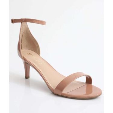 Imagem de Sandália Salto Fino Feminina Verniz Via Uno Bege-11004, Bege, 36