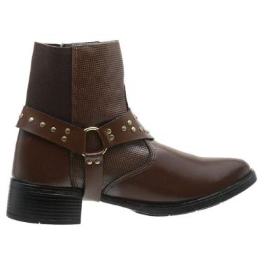 Imagem de Bota Feminina Coturno Cano Médio Estilo Country - San Lorenzo, Marrom,