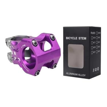 Imagem de Mesa de guidão MTB Power Bike 50mm em liga de alumínio ultraleve para bicicletas, compatível com BMX e ciclismo híbrido.(Silver Purple)