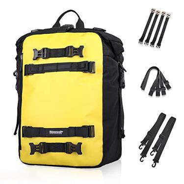 Imagem de Alomejor Bolsa Traseira para Motocicleta, Mochila para Motocicleta Com Capacidade de 10L, 20L, 30L, à Prova D'água, para Capacete, Bagagem (YELLOW)