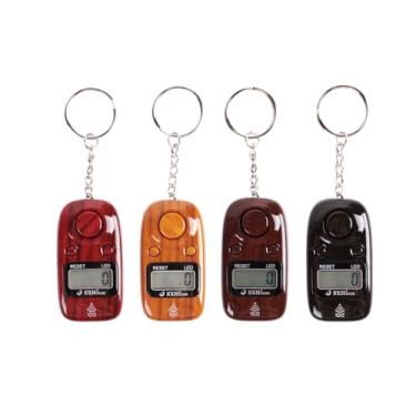 Imagem de Anlising Contador digital elétrico portátil, 4 peças de contador de dedo portátil, contador de dedo digital com luz LED e chaveiro, para alívio do estresse, oração, relaxamento