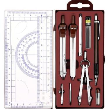 Imagem de Geometria estabelecida para estudantes: Math Transportator Compass - O