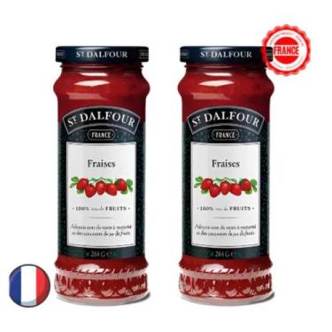 Imagem de Kit 2 geleias francesa de morango st. dalfour 284g  sabor autêntico e 