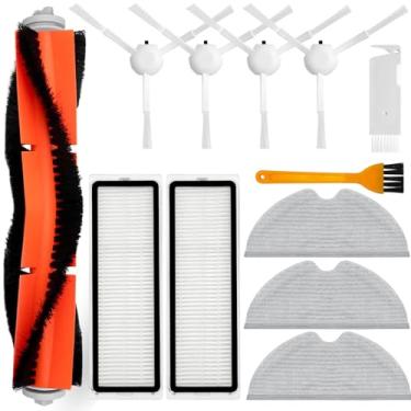 Imagem de Kit de acessórios para Xiaomi Mijia 1C / 2C / Mi Robot Vacuum-Mop 2 Pro Plus, 1 escova principal, 4 escovas laterais, 2 filtros, 3 esfregões, 2 ferramentas de limpeza, peças de reposição acessórios de