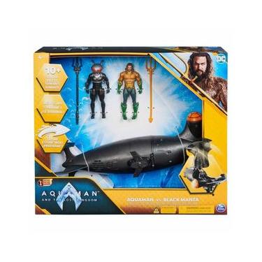 Imagem de Submarino Do Arraia Negra Com 2 Bonecos - Filme Aquaman 2 Dc
