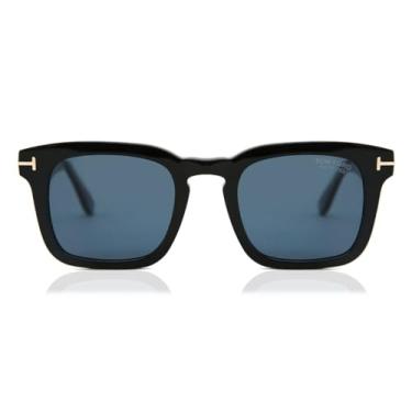 Imagem de Tom Ford – FT0751 Óculos de sol masculino quadrado preto brilhante – 50 mm